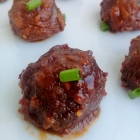 Beef meatballs with ginger garlic glaze