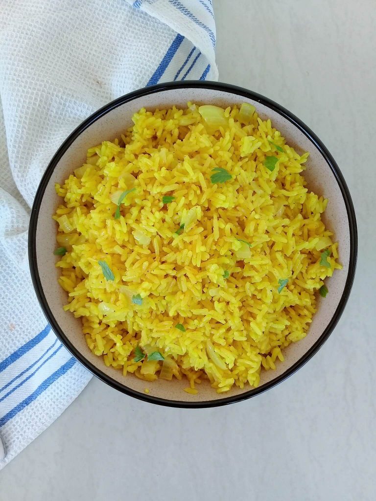 Yellow Curd Rice Curry rice |Yellow rice - biscuits and ladles
